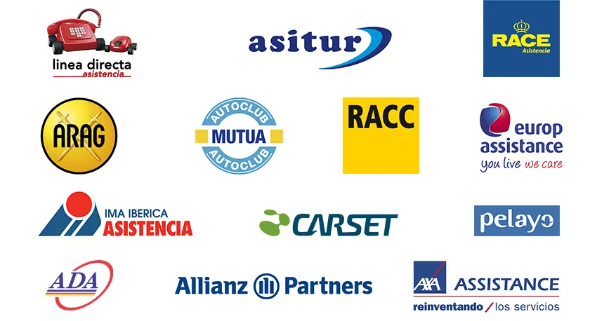 Logos de compañías que integran EFIAsistencia