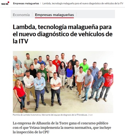 portada diario sur - efidiag itv equipo de diagnosis para itv