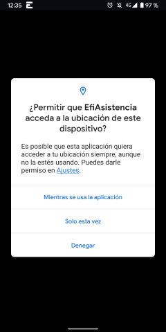 Permitir que la aplicación acceda a la ubicación del dispositivo Permitir que la aplicación acceda a la ubicación del dispositivo