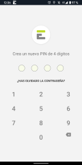 Pin de seguridad de acceso a la app